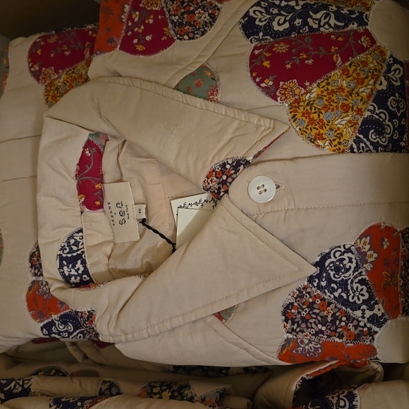 NWT SÉZANE X SEA NY NEW YORK LUDWIG QUILTED WOODSTOCK PATCHWORK FOLK COAT - Picture 3 of 4